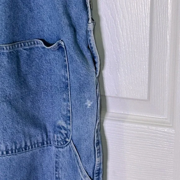 Vintage Disney Light Blue Overalls with Pooh and Tigger Embroidery - Picture 5 of 8